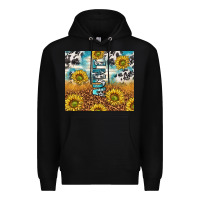 Black aunt sunflower leopard glitter Premium Hoodie - TumblerDesignByShophia