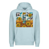 Blue Mist aunt sunflower leopard glitter Premium Hoodie - TumblerDesignByShophia