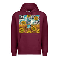Burgundy aunt sunflower leopard glitter Premium Hoodie - TumblerDesignByShophia