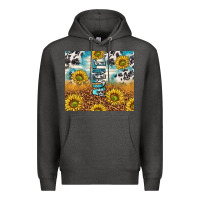 Charcoal Heather aunt sunflower leopard glitter Premium Hoodie - TumblerDesignByShophia