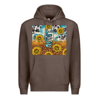 Coffee aunt sunflower leopard glitter Premium Hoodie - TumblerDesignByShophia