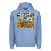 Colony Blue aunt sunflower leopard glitter Premium Hoodie - TumblerDesignByShophia