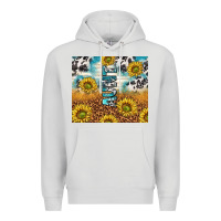 Dove Grey aunt sunflower leopard glitter Premium Hoodie - TumblerDesignByShophia