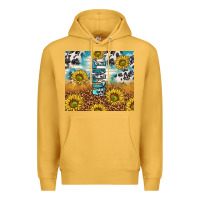 Mustard aunt sunflower leopard glitter Premium Hoodie - TumblerDesignByShophia