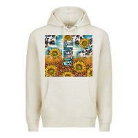 Oatmeal Heather aunt sunflower leopard glitter Premium Hoodie - TumblerDesignByShophia