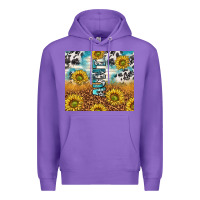 Purple aunt sunflower leopard glitter Premium Hoodie - TumblerDesignByShophia