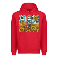 Red aunt sunflower leopard glitter Premium Hoodie - TumblerDesignByShophia