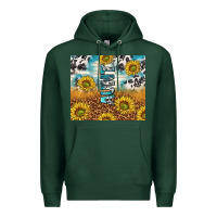 Sports Green aunt sunflower leopard glitter Premium Hoodie - TumblerDesignByShophia