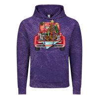 Cloud Purple Christmas truck Vintage Hoodie - BarkalooDesign