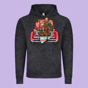 Christmas Truck Vintage Hoodie Designed By Barkaloodesign
