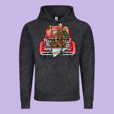 Christmas Truck Vintage Hoodie Designed By Barkaloodesign