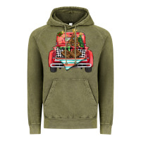 Vintage Olive Christmas truck Vintage Hoodie - BarkalooDesign