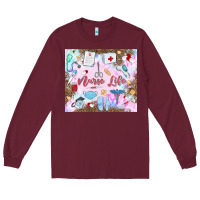 Burgundy nurse life Long Sleeve Tee - MaliasSmallBusiness