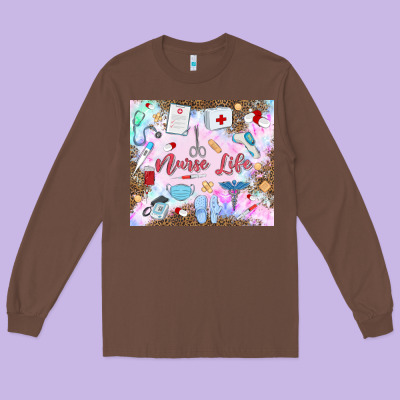 Nurse Life Long Sleeve Tee Designed By Maliassmallbusiness
