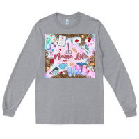 Heather Grey nurse life Long Sleeve Tee - MaliasSmallBusiness