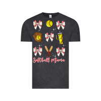 Vintage Black softball coquette bow Vintage Tee - JahusDesignShop