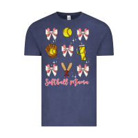 Vintage Denim softball coquette bow Vintage Tee - JahusDesignShop