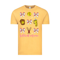 Vintage Mustard softball coquette bow Vintage Tee - JahusDesignShop