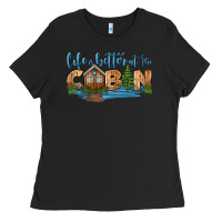 Black life is better at the cabin Ladies Tee - HRA Design Shop