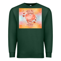 Sports Green love the world like the one Premium Sweatshirt - TumblerDesignByShophia