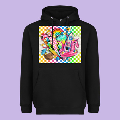 Retro Summer Heavyweight Hoodie Designed By Tumblerdesignbyshophia