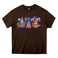 Chocolate Brown america gnomes Heavy Core Tee - RacoonDesign