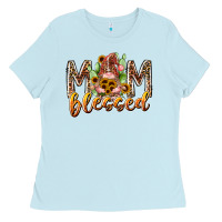 Baby Blue mom blessed Ladies Tee - RacoonDesign