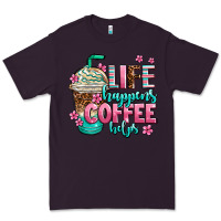 Plum life happens coffee  helps Premium Tee - AdoDesignShop