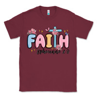 Burgundy faith ephesians 2 8 Classic Tee - MaliasSmallBusiness