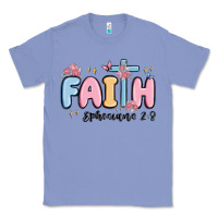 Colony Blue faith ephesians 2 8 Classic Tee - MaliasSmallBusiness