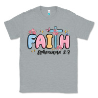 Heather Grey faith ephesians 2 8 Classic Tee - MaliasSmallBusiness