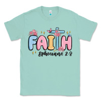 Seafoam faith ephesians 2 8 Classic Tee - MaliasSmallBusiness