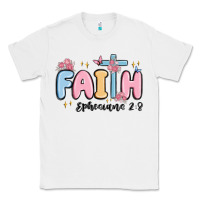 White faith ephesians 2 8 Classic Tee - MaliasSmallBusiness