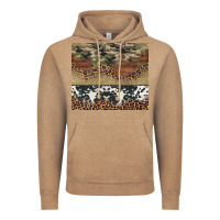 Vintage Coffee cowhide leopard camouflage Vintage Hoodie - Jasminsmagicworld