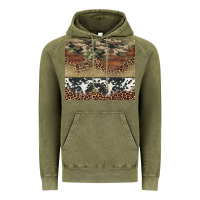Vintage Olive cowhide leopard camouflage Vintage Hoodie - Jasminsmagicworld