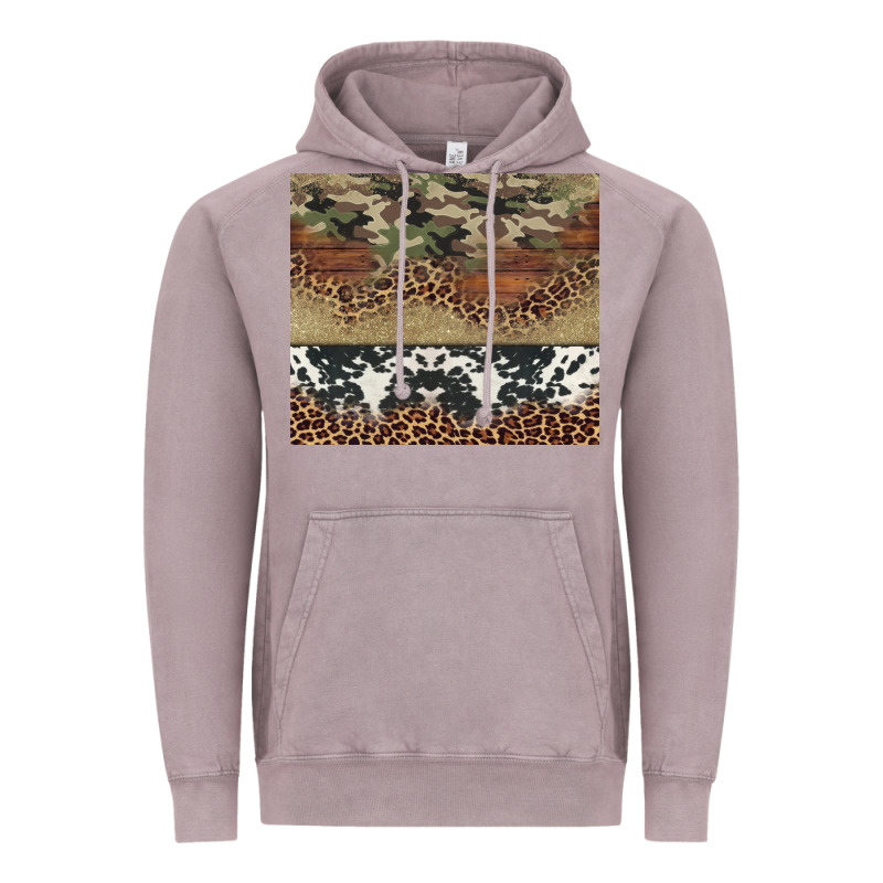 Cowhide Leopard Camouflage Vintage Hoodie by Jasminsmagicworld | Teevron