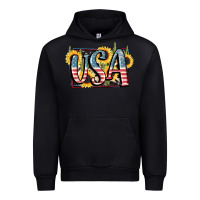 Black USA 4th of July Urban Hoodie - FaDigitalArtStudio
