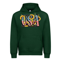 Forest Green USA 4th of July Urban Hoodie - FaDigitalArtStudio