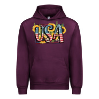 Mauve Wine USA 4th of July Urban Hoodie - FaDigitalArtStudio