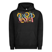 Pigment Black USA 4th of July Urban Hoodie - FaDigitalArtStudio