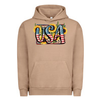 Pigment Burro USA 4th of July Urban Hoodie - FaDigitalArtStudio