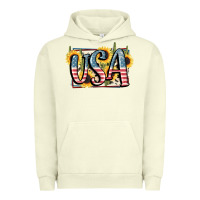 Pigment Pistachio USA 4th of July Urban Hoodie - FaDigitalArtStudio