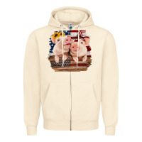 Sandshell Cute Couple American Pigs Zipper Hoodie - Bettercallsaul