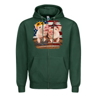 Cute Couple American Pigs Zipper Hoodie | Teevron