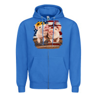 True Royal Cute Couple American Pigs Zipper Hoodie - Bettercallsaul