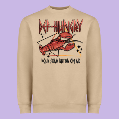 Def Hungry Pour Dome Butter On Me Heavyweight Sweatshirt Designed By Maliassmallbusiness
