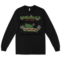 Black christmas tree farm Long Sleeve Tee - MaliasSmallBusiness