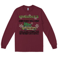 Burgundy christmas tree farm Long Sleeve Tee - MaliasSmallBusiness