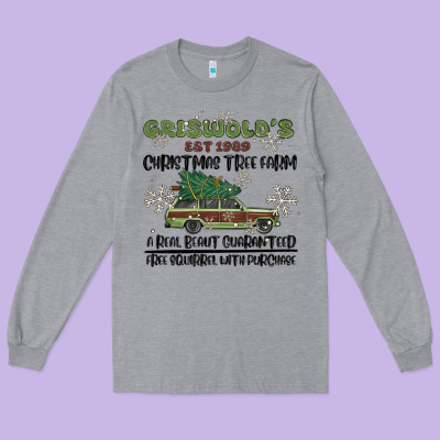 Christmas Tree Farm Long Sleeve Tee Designed By Maliassmallbusiness