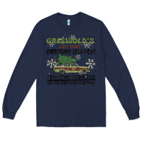 Navy christmas tree farm Long Sleeve Tee - MaliasSmallBusiness
